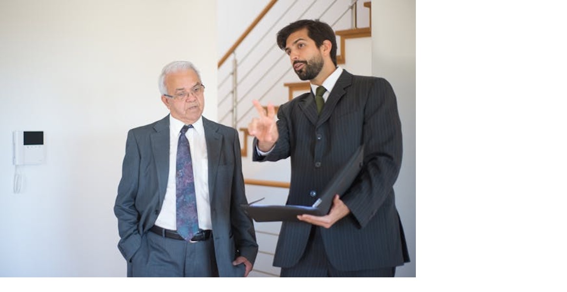 a property manager conducting a property showing